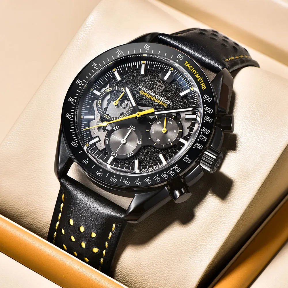 2025 New PAGANI DESIGN Moon Mens Quartz Watches Men Luxury Watch For Man Chronograph AR Sapphire Mirror Sports Waterproof Gift