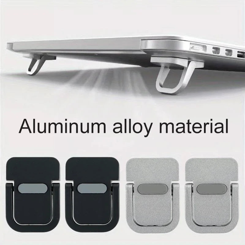 2pcs/Set Laptop Stand for Computer Keyboard Stand Riser Aluminum Mini Portable Laptop Stands for Notebook
