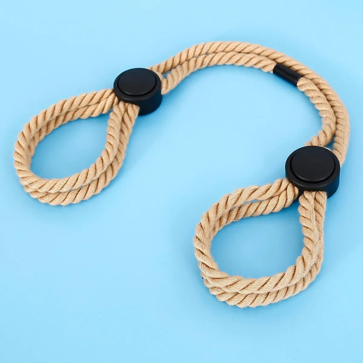 BDSM Adjustable Rope Handcuffs - Fetish Restraints Hand Shackles, Exotic Bondage Cuffs, Adult SM Game for Women Couples