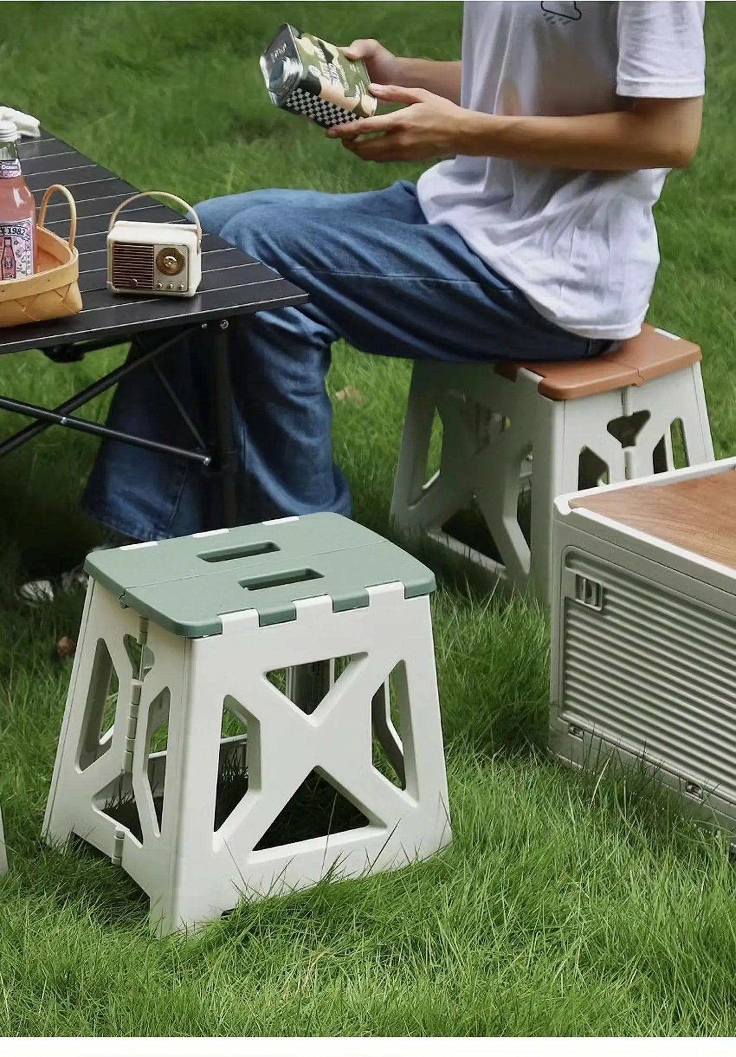 Portable Outdoor Portable Folding Stool for Home Use,multifunctional Shoe Changing, Simple and Lightweight Leisure Fishing Stool