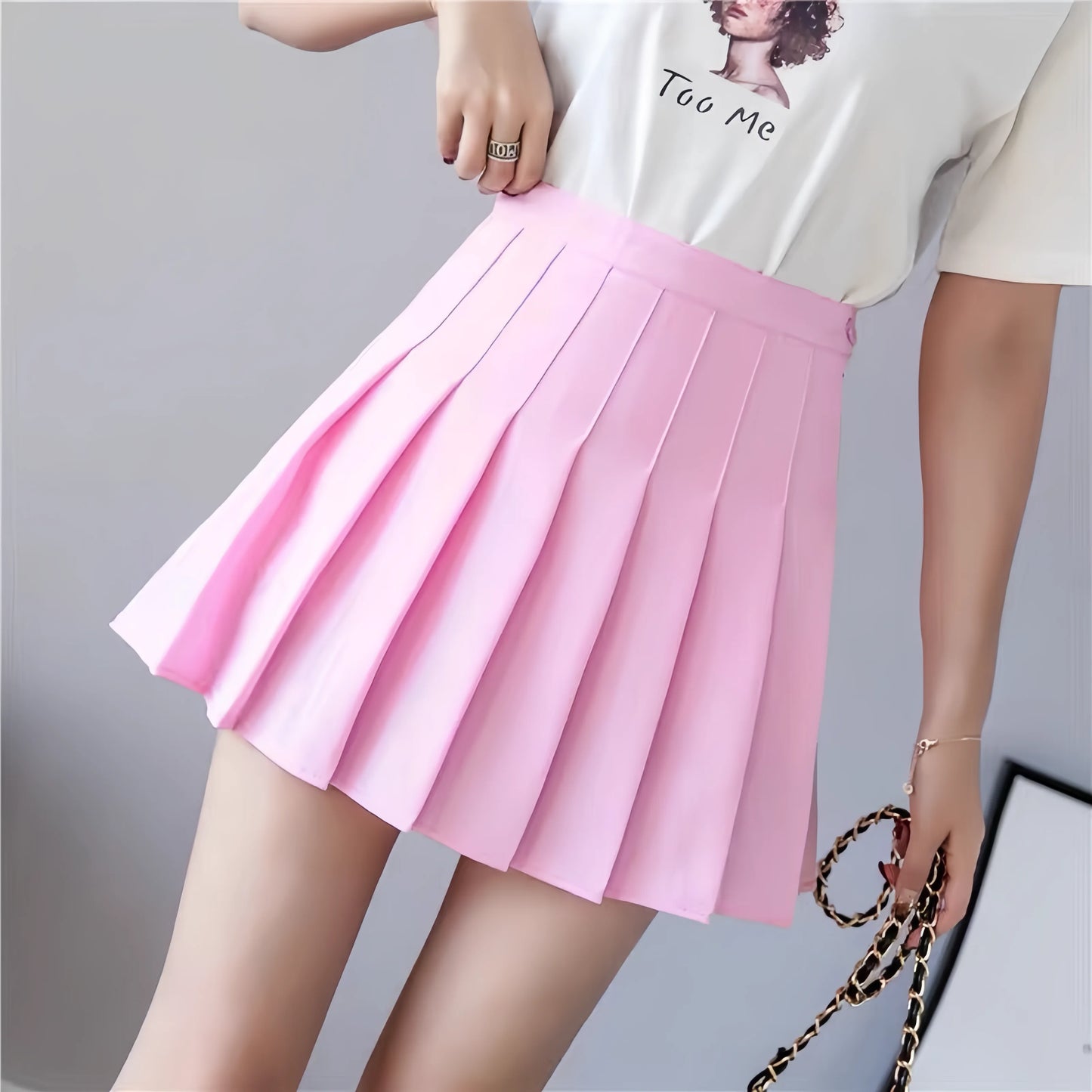 2024 falda blanca con volantes para mujer, falda de verano de cintura alta con cremallera para chica bailando JK, ropa barata, m