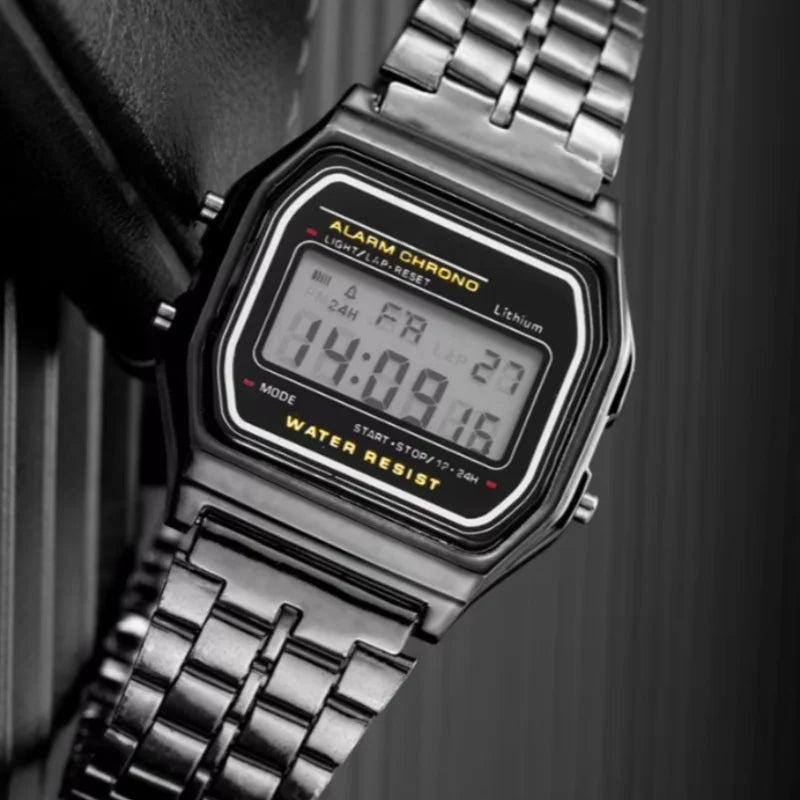 Sport LED Digital Watches for Men, Simple Small Square Dial, Electronic Watch, Silicone Band, Casual Fashion