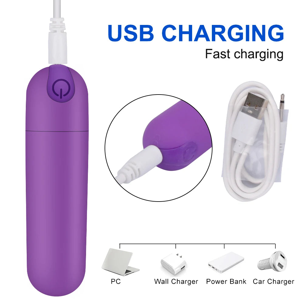 Mini Bullet Vibrator Powerful 10 Modes G-Spot Clitoral Stimulator  Vibrating Egg Vaginal Masturbation Massage Sex Toys For Women