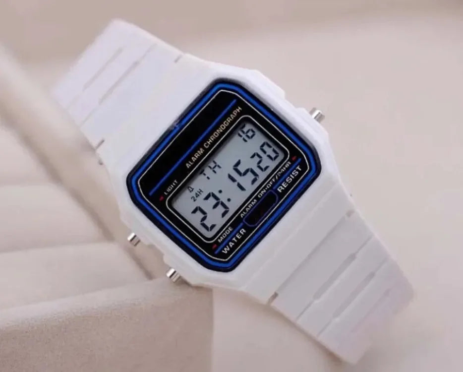 Sport LED Digital Watches for Men, Simple Small Square Dial, Electronic Watch, Silicone Band, Casual Fashion
