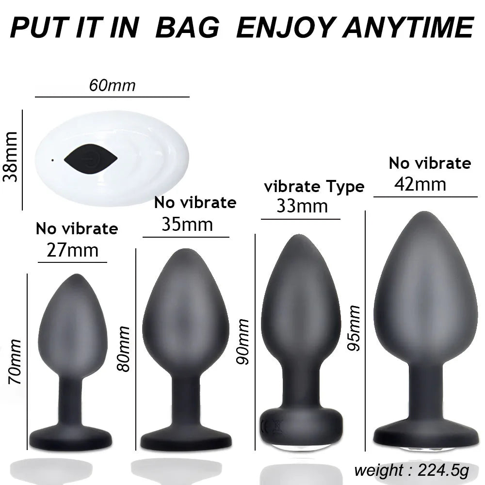 Anal Vibrator Butt plug Wireless Remote Control Men Prostate Massager Female Vagina Masturbator Sex Toy For Couples Sex Supplies