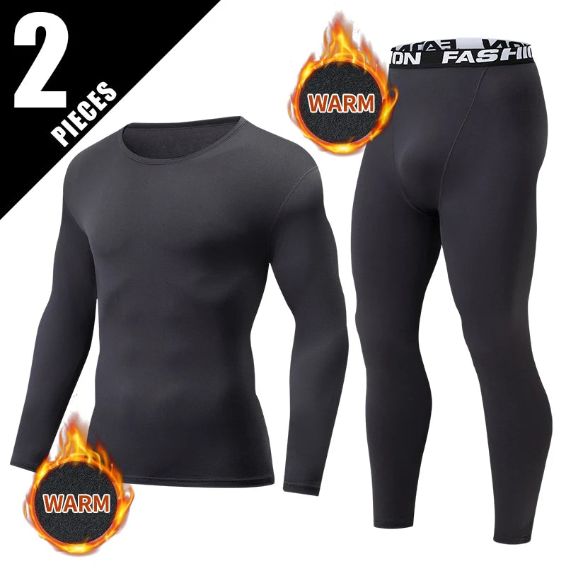 2-piece Autumn And Winter Solid Color Fashionable Casual Base Set Slim Fit Sports Fitness Long Sleeved Pants Warm Underwear Set