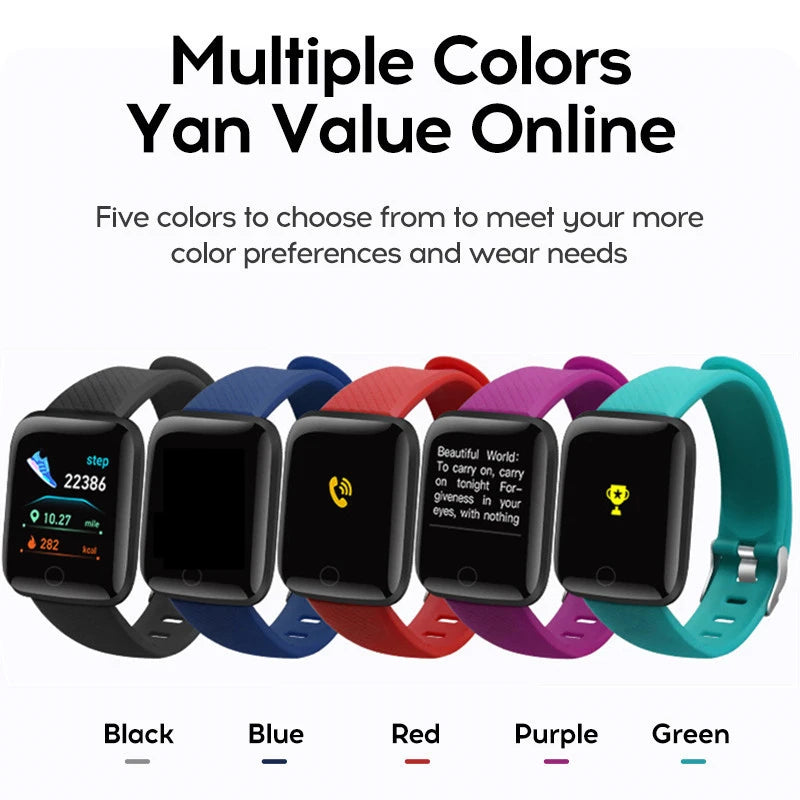 Smart Watches Fashion Sports Bracelet Multi-function USB Plug-in Charging Watches Women Fitness Men Smartwatch For Android Phone