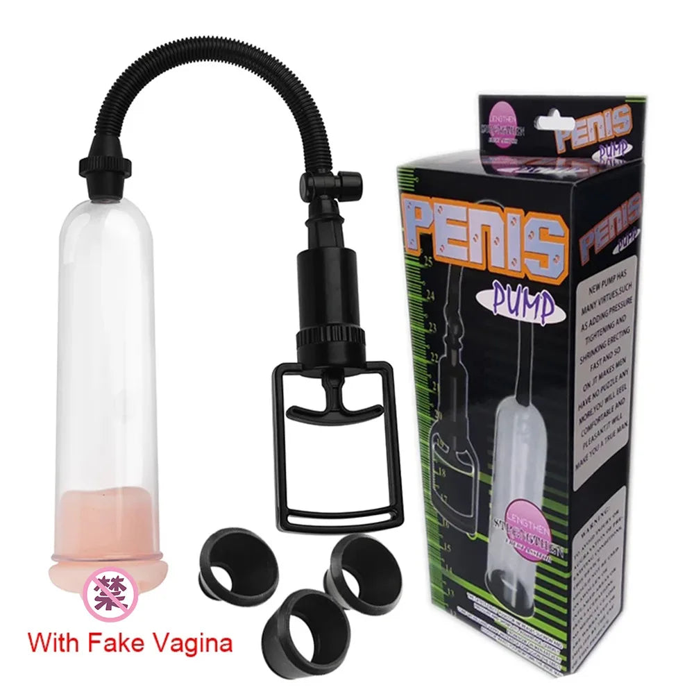 Penis Pump Penis Enlargement Vacuum Male Lasting Masturbator Dick Extender Man Cock Increase Length Enlarger Trainer Sexy Toys