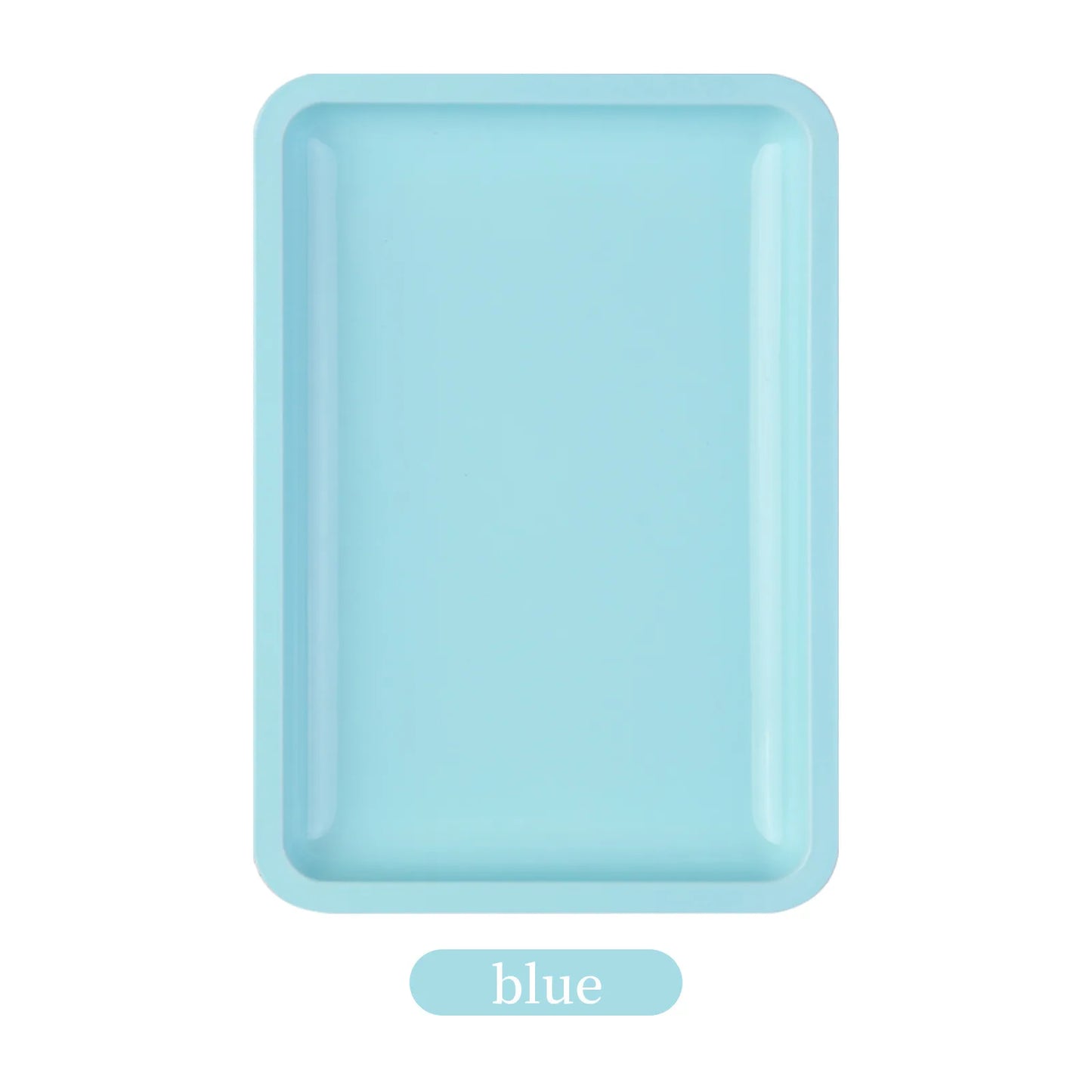 1PC Square Stainless Steel Cosmetic Storage Tray Nail Art Manicure Plate Tweezers Clippers Pens Container False Nails Dish Tools