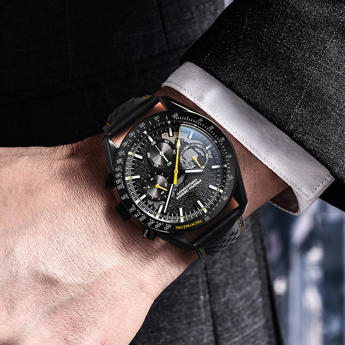 2025 New PAGANI DESIGN Moon Mens Quartz Watches Men Luxury Watch For Man Chronograph AR Sapphire Mirror Sports Waterproof Gift