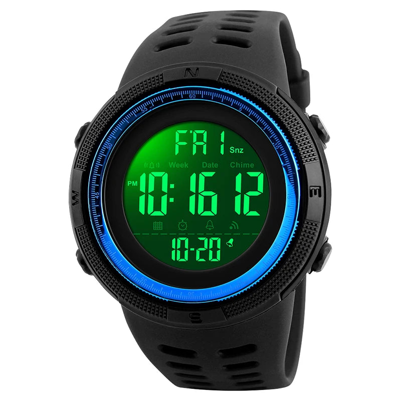 SKMEI  Fashion  Men Multifunction WatchesOutdoor Sport Watch  Alarm Clock Chrono 5Bar Waterproof Digital Watch reloj hombre 1251
