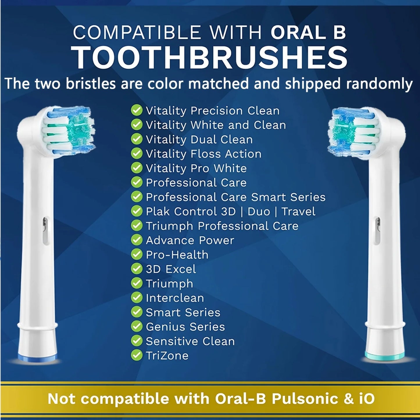 4pcs/12pcs/16pcs/20pcs Compatible With Oral-B Braun Replacement Toothbrush Heads - Professional Electric Toothbrush Heads