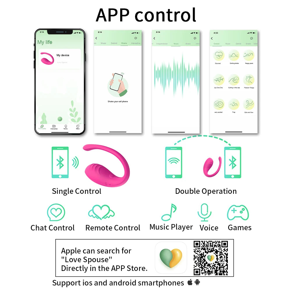 APP Controlled Vaginal Vibrators G Spot 9 Speed Anal Vibrating Egg Massager Wearable Stimulator Adult Sex Toys for Women Couples