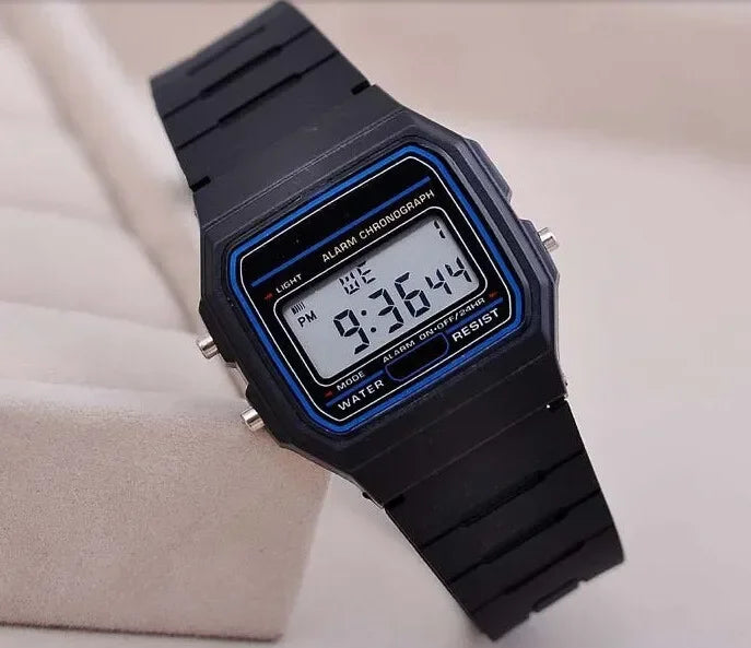 Sport LED Digital Watches for Men, Simple Small Square Dial, Electronic Watch, Silicone Band, Casual Fashion
