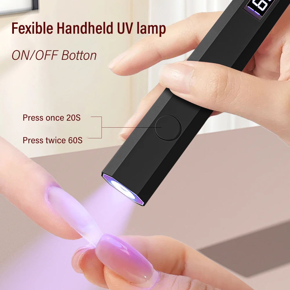 LINMANDA Portable Nail Dryer Lamp UV LED Nail Light for Curing All Gel Polish USB Rechargeable Quick Dry Manicure Nail Art Tools
