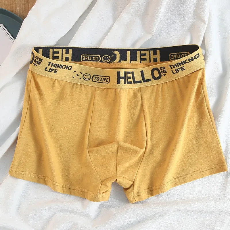 1-5PCS men's underwear mid-waist breathable and comfortable teenage boxer men's underwear