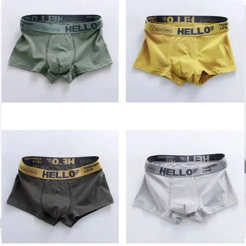 1-5PCS men's underwear mid-waist breathable and comfortable teenage boxer men's underwear