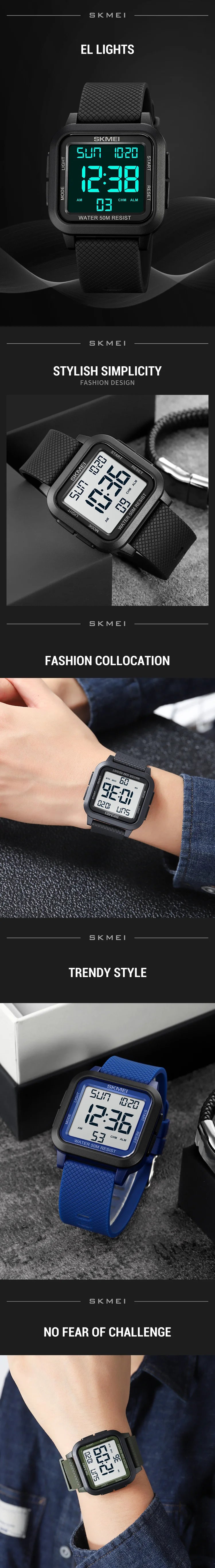 SKMEI 1894 Military Waterproof Watch Men Outdoor Electronic Shock Digital Watches Fashion Sport Man Wristwatches Reloj Masculino