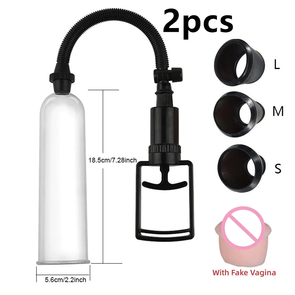 Penis Pump Penis Enlargement Vacuum Male Lasting Masturbator Dick Extender Man Cock Increase Length Enlarger Trainer Sexy Toys
