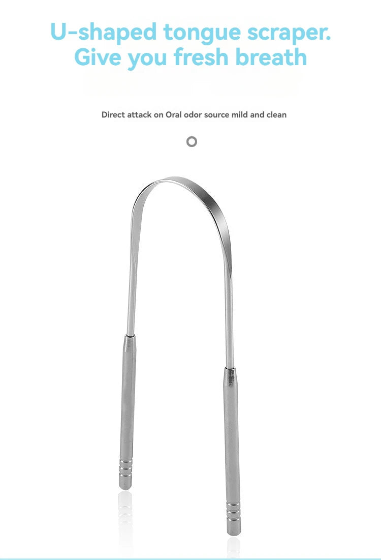 U-shaped Tongue Scraper Tongue Coating CleaningScraper Remove Bad Breath Bring Fresh Breath For Oral Suitable Men And Women